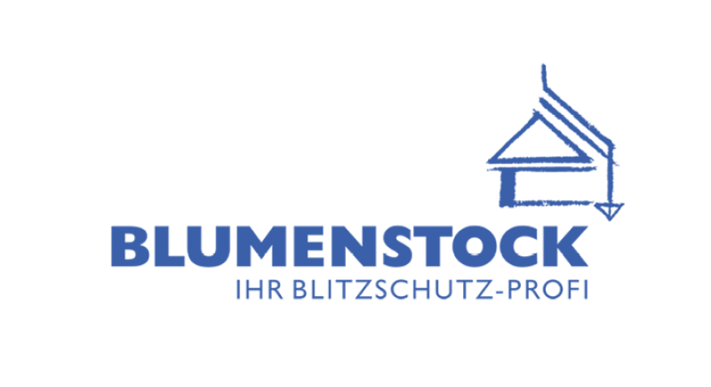 logo blumenstock blau